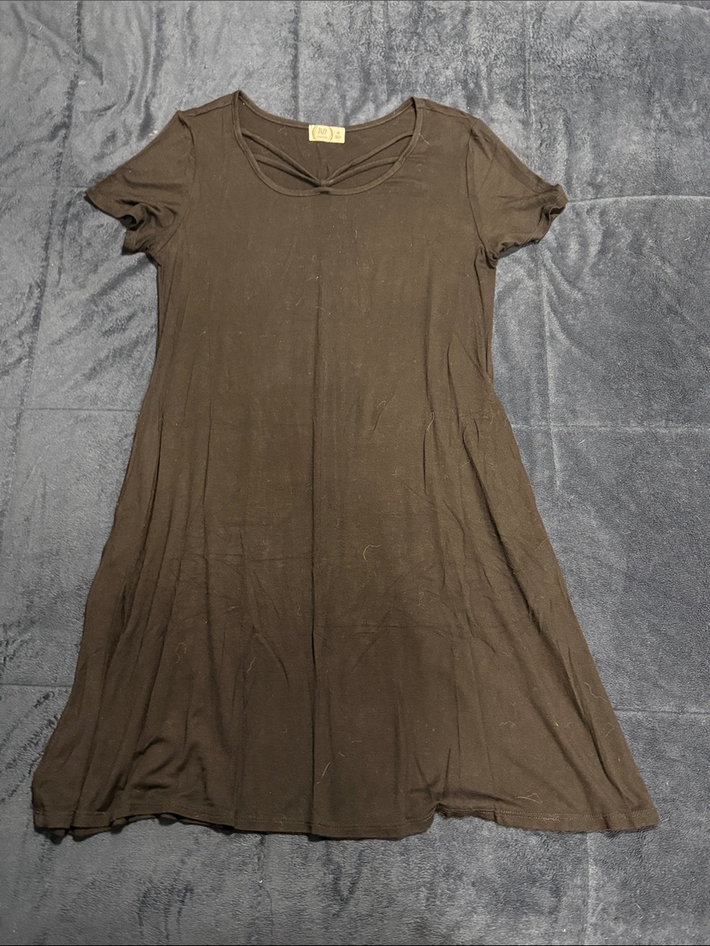 Women’s Black Short-Sleeve Casual Dress
